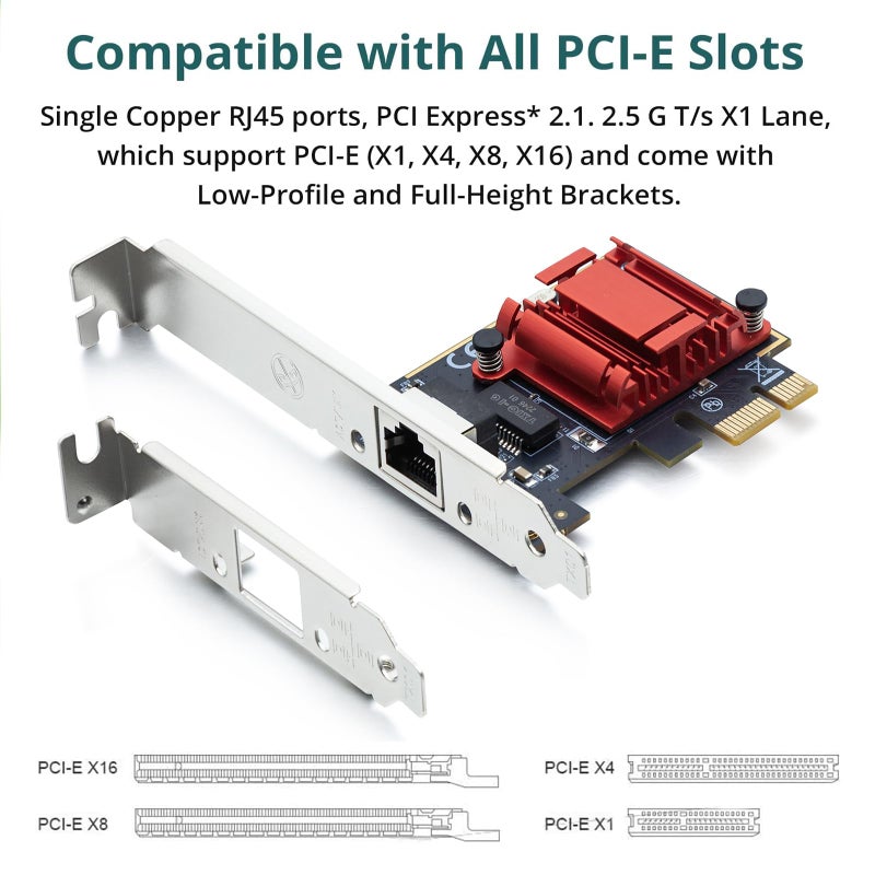 ipolex PCIe NIC Gigabit Network Adapter Card with Intel I210AT Controller, 10/100/1000Mbps PCI Express Ethernet LAN Card, Support PXE, for Windows/Windows Server/Linux, Compatible for Intel I210-T1 - Image 3